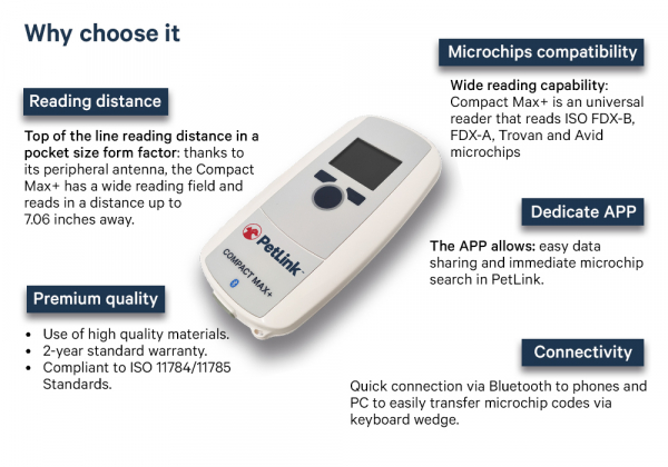 Max Reader Compact Max + - pocket size reader with Bluetooth | Datamars Pet ID